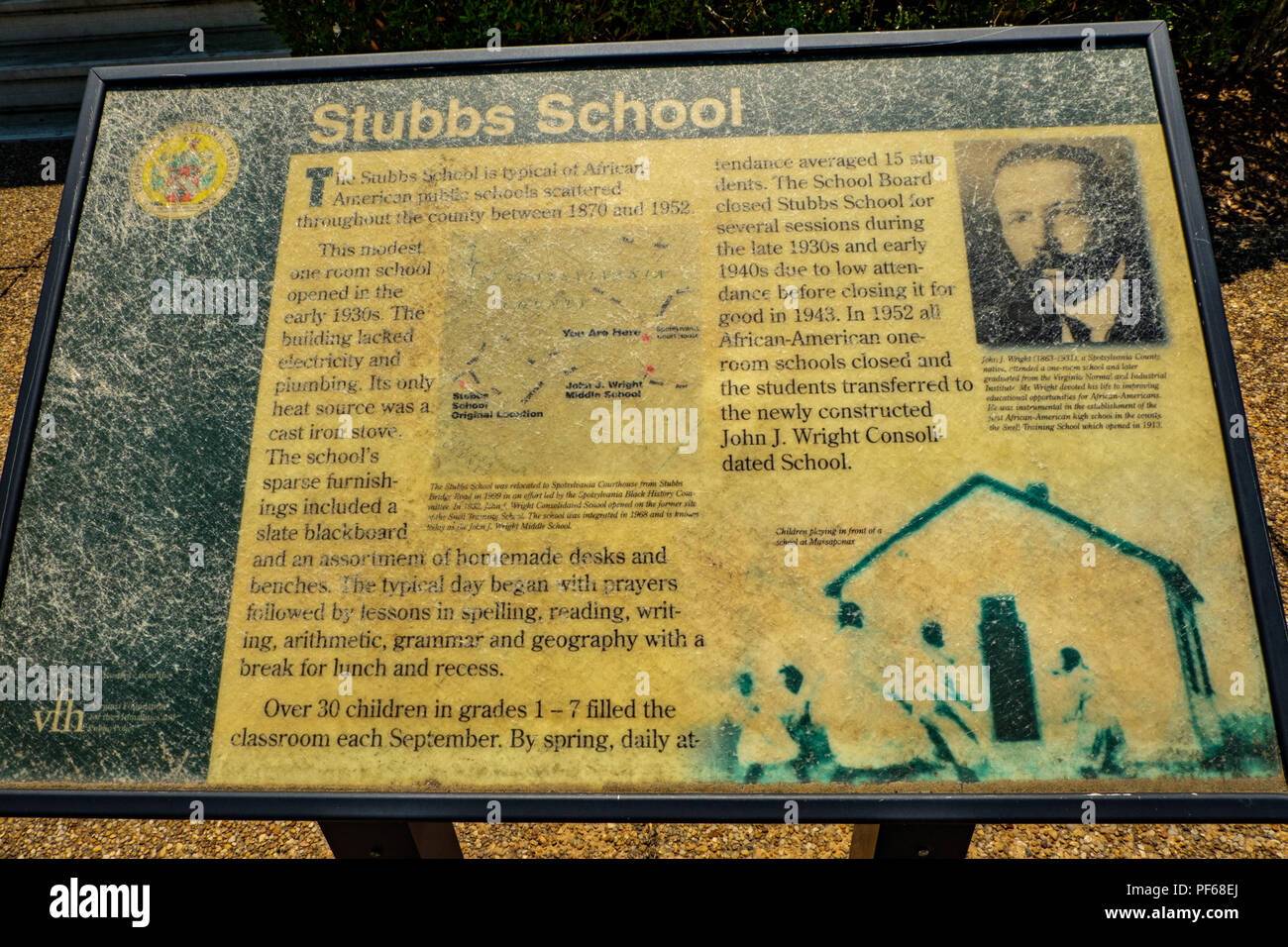 Stubbs School, 8722 Courthouse Road, Spotsylvania Courthouse, Virginia Stock Photo