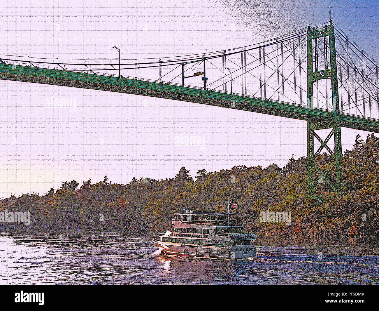 While on a ferryboat tourist cruise in the Thousand Island, Alexandria