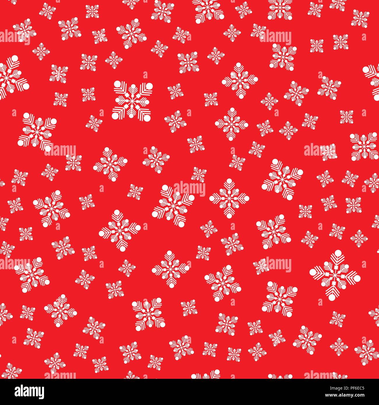 Vector illustration. Seamless pattern. White snowflakes on a red ...