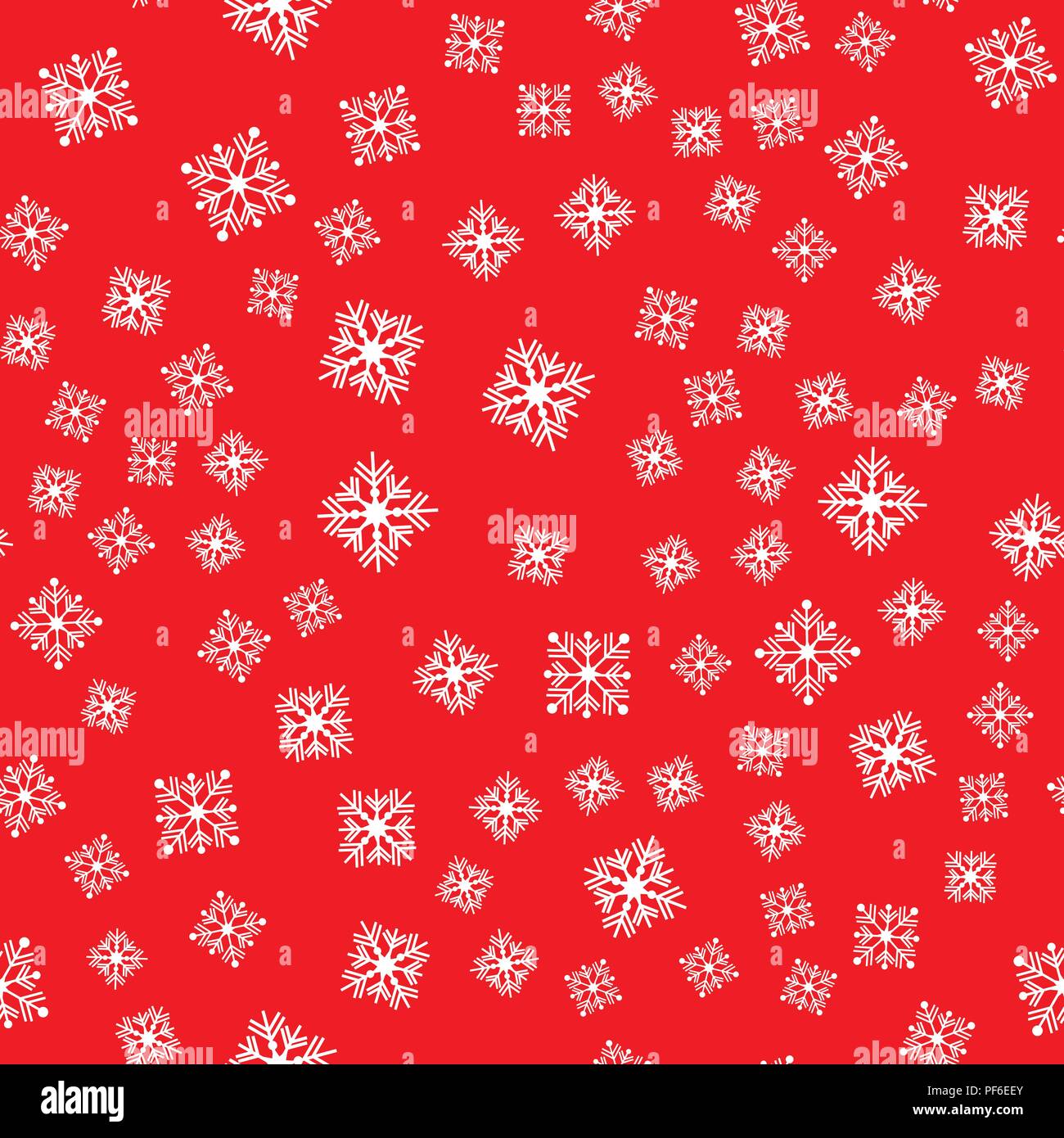 Vector illustration. Seamless pattern. White snowflakes on a red ...
