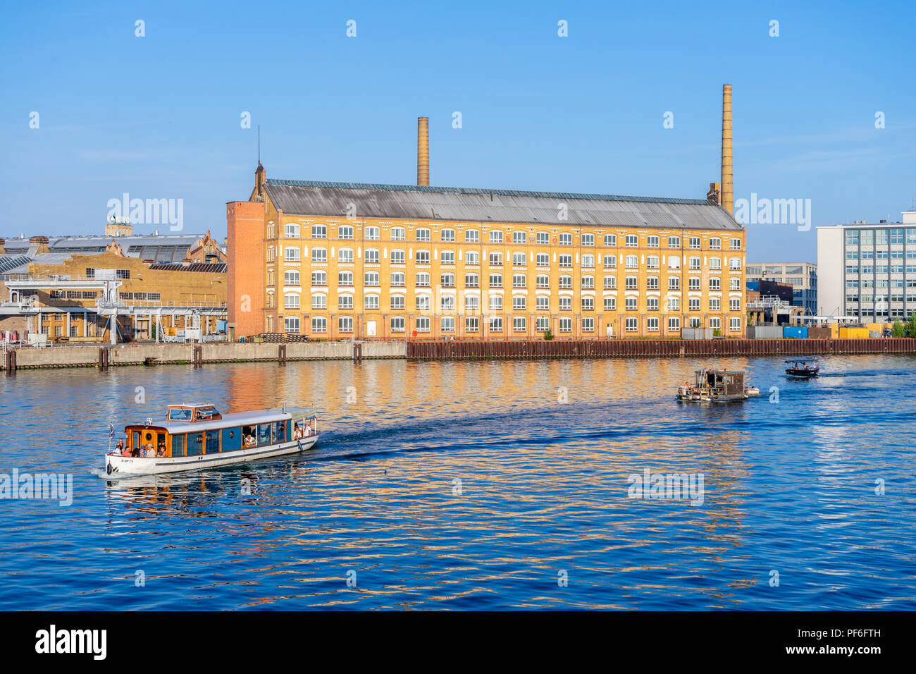 The former KWO (Kabelwerk Oberspree) listed building now partially in use by the University of Applied Sciences (HTW) Berlin, summer 2018, Germany Stock Photo