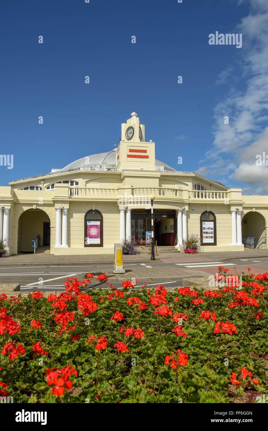 Exterior view of the Porthcawl Pavilion, a traditional seaside theatre. Stock Photo