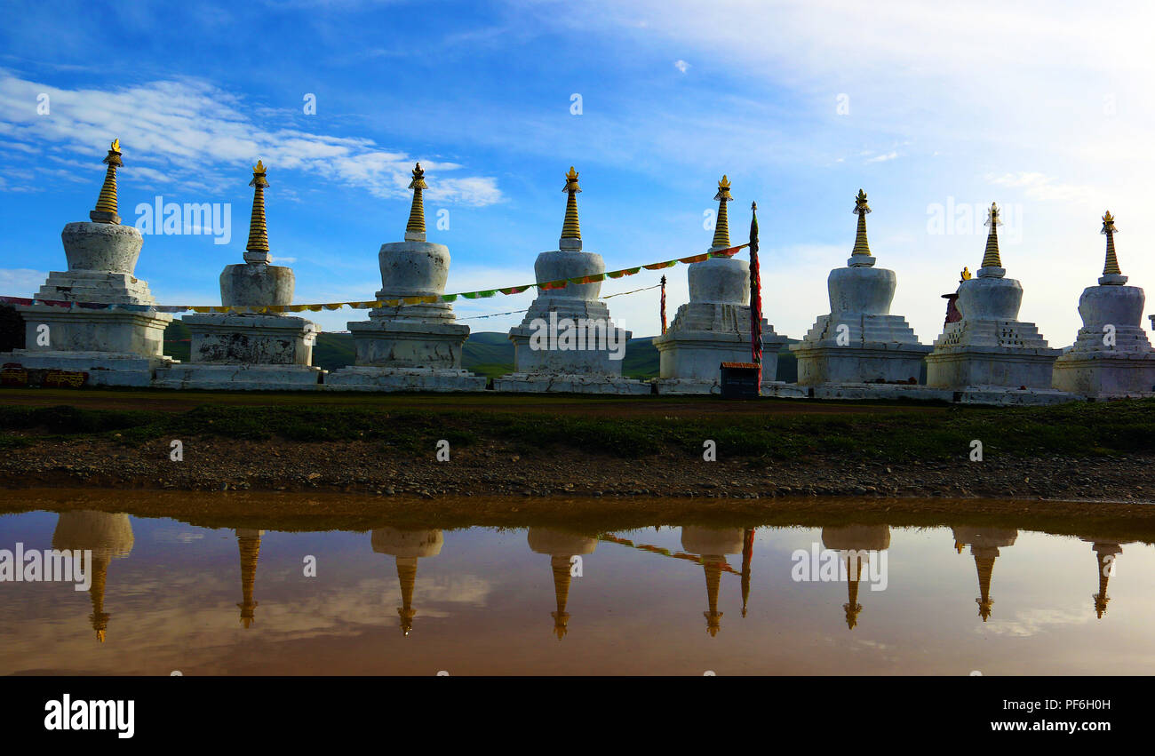 A small stupas in Tibet Stock Photo