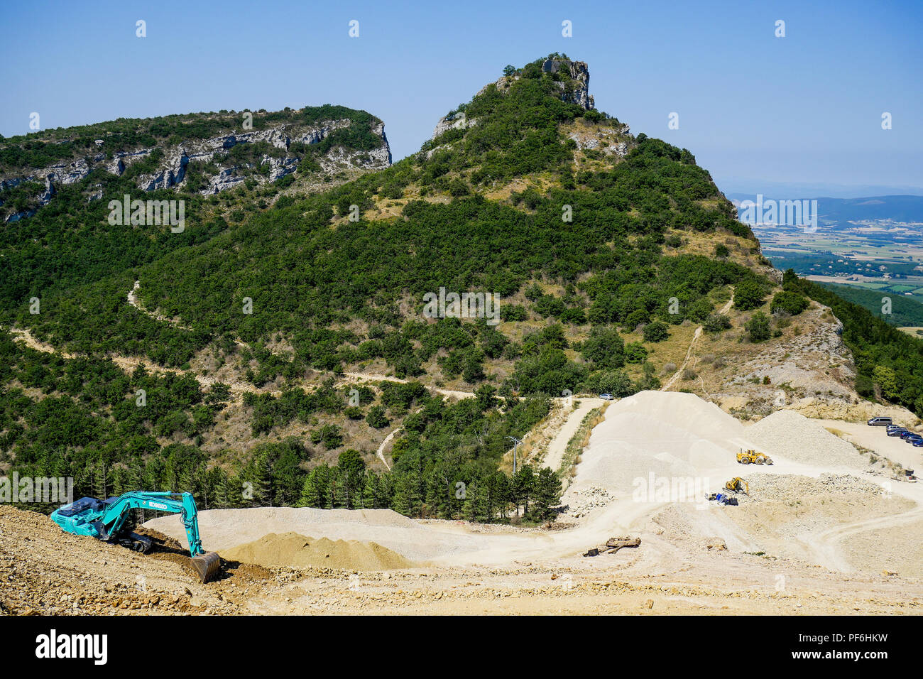 Stone quarry, Eyzahut, Drome, France Stock Photo - Alamy