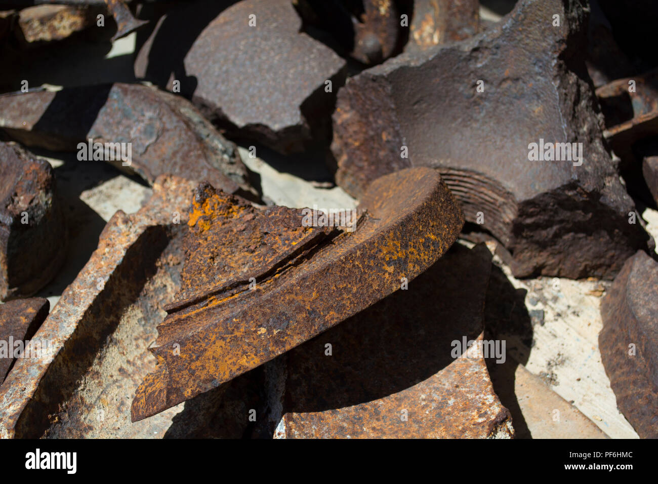 Rusty broken iron. Big irones is broken Stock Photo Alamy