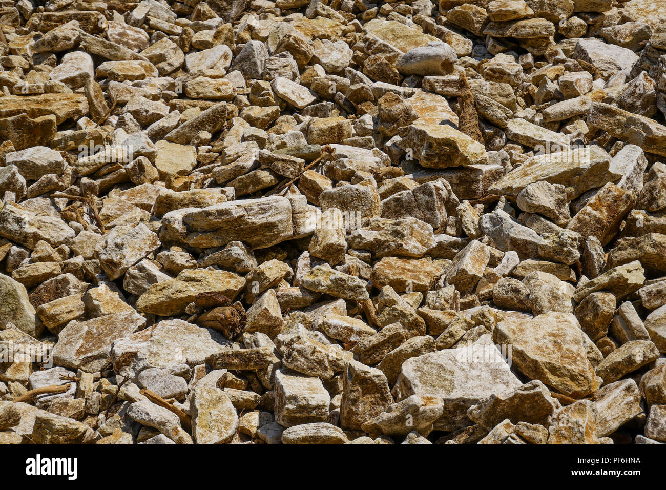 Stone quarry, Eyzahut, Drome, France Stock Photo