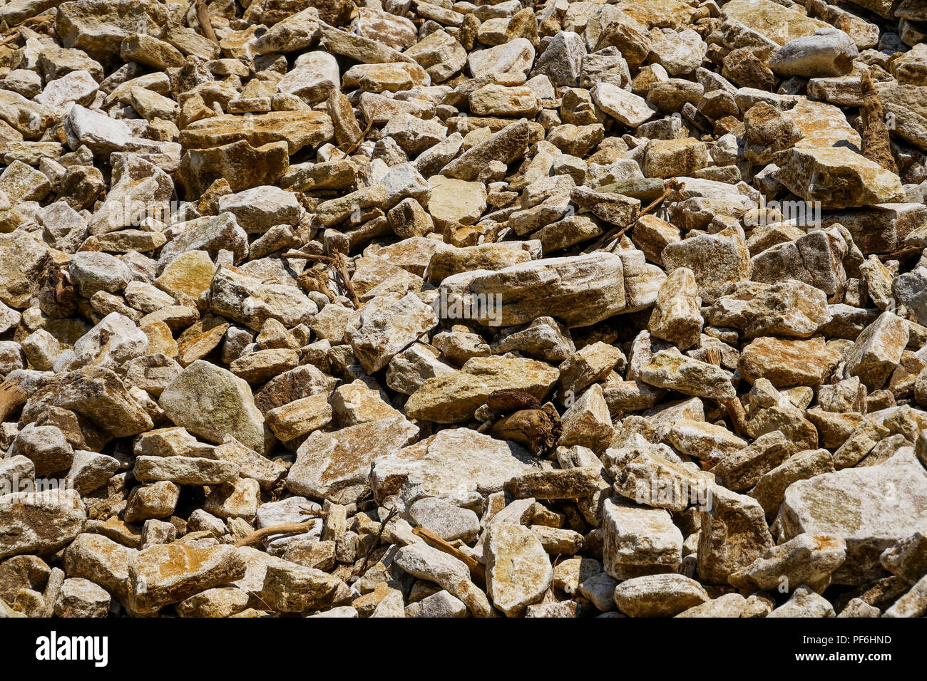 Stone quarry, Eyzahut, Drome, France Stock Photo
