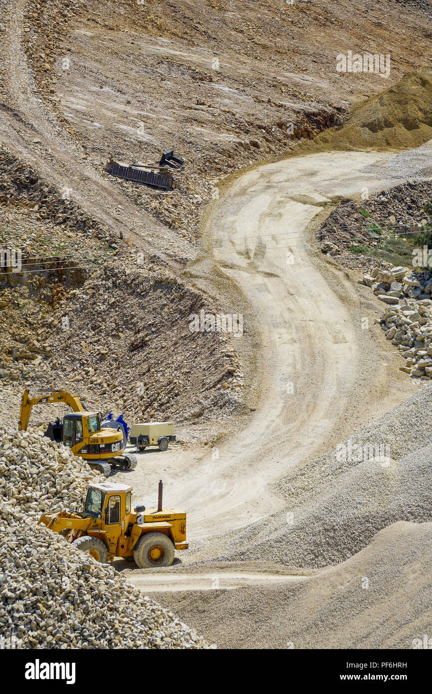 Stone quarry, Eyzahut, Drome, France Stock Photo - Alamy