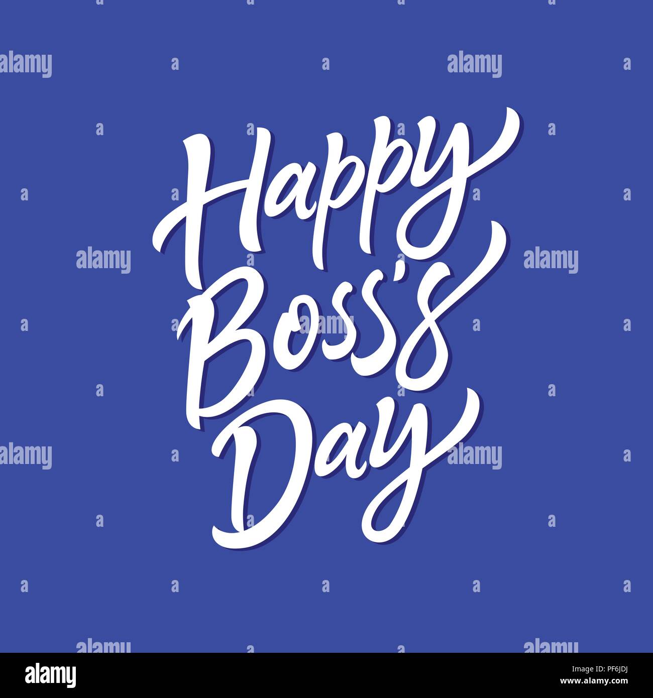 Happy Boss's Day vector hand drawn brush pen lettering Stock Vector