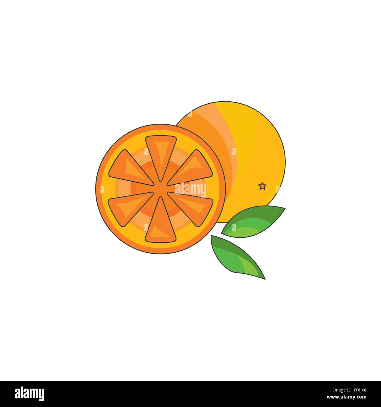 Color vector illustration. Orange icon on a white background Stock Vector