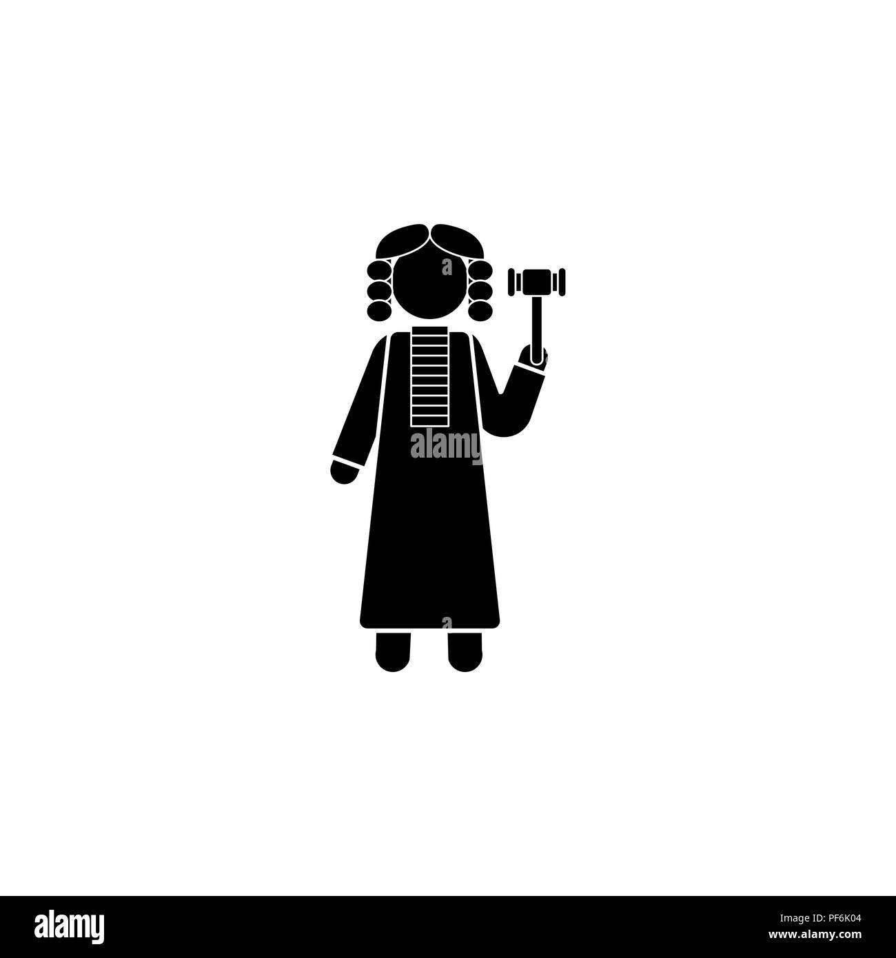 Judge wig black Stock Vector Images - Alamy