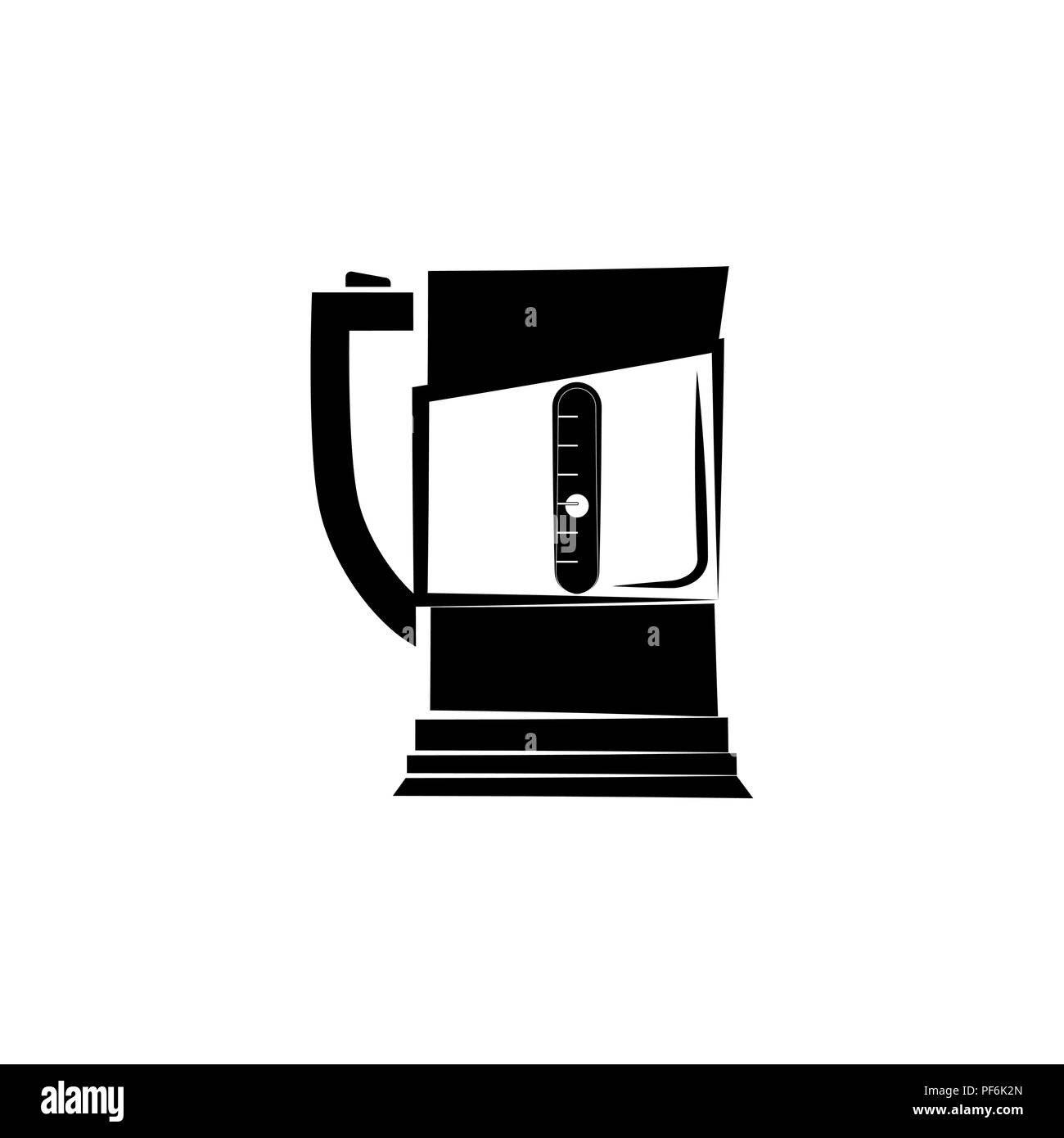 Electric teapot icon black on white background Stock Vector