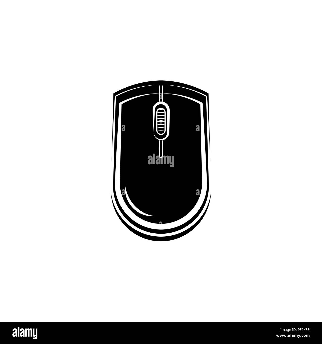 Computer mouse icon black on white background Stock Vector Image & Art ...