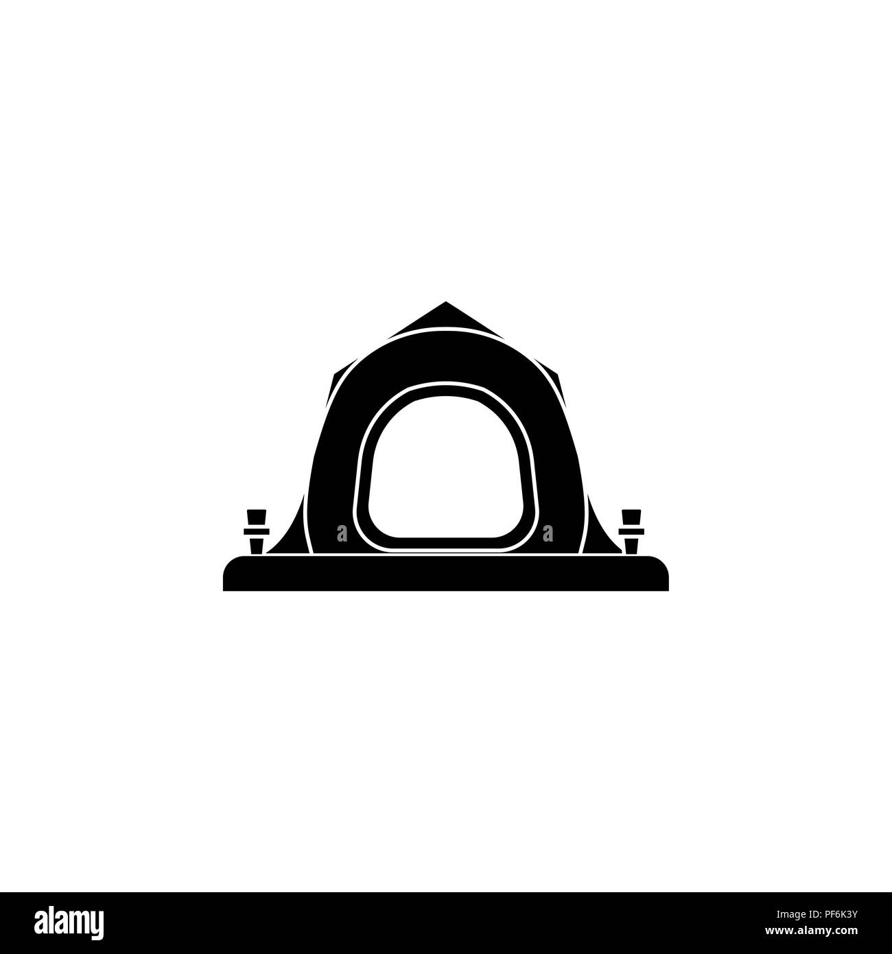 Tent icon vector black on white background Stock Vector Image & Art - Alamy