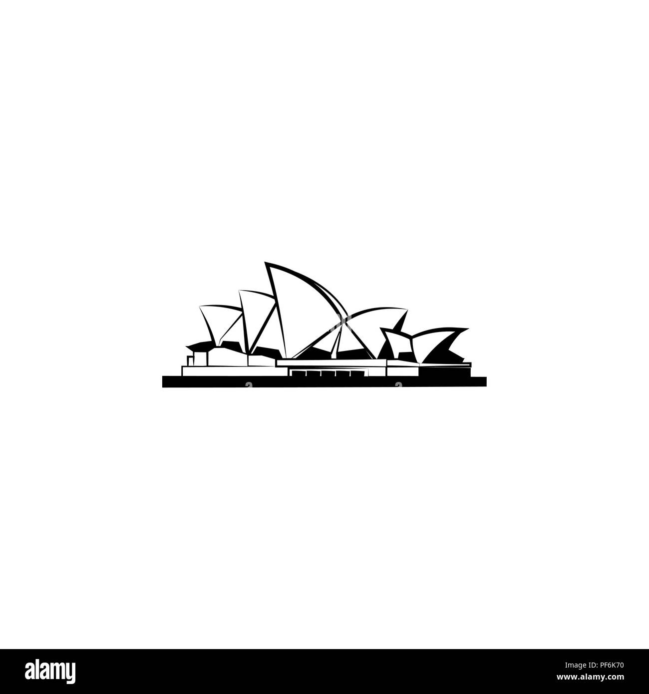 World Attractions. Opera House in Sydney. Opera House in Sydney, Sydney Opera House Stock Vector