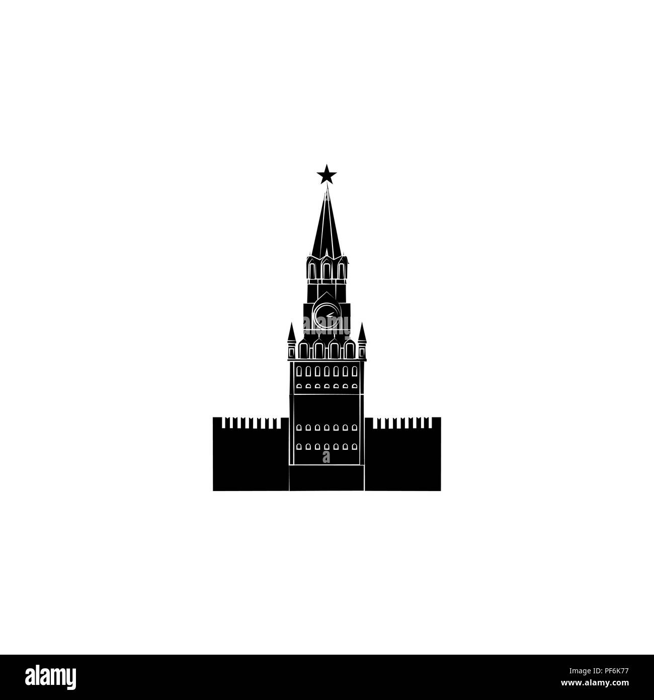 Силуэт Спасской башни Кремля