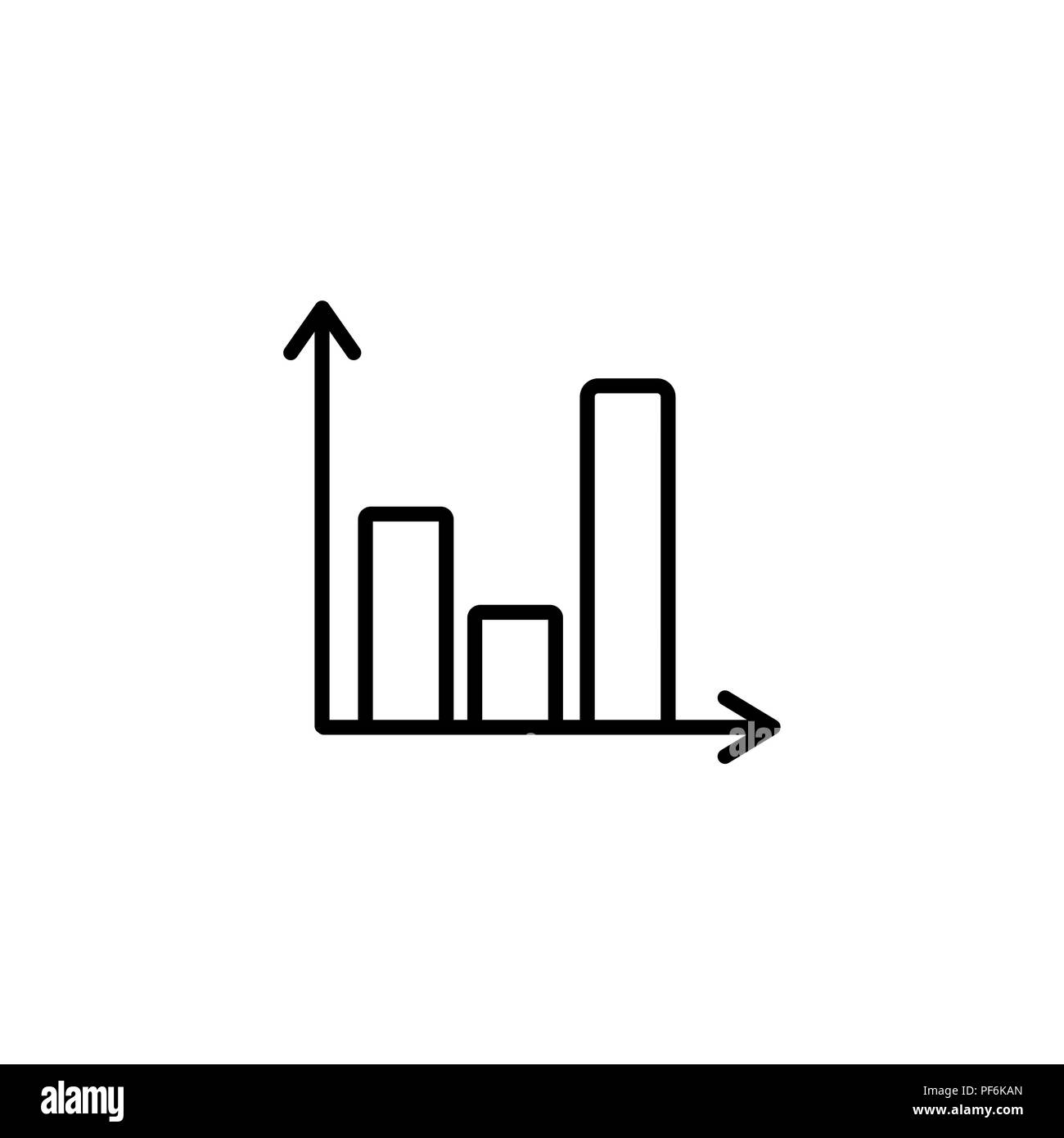 Web line icon. Business graph black on white background Stock Vector ...