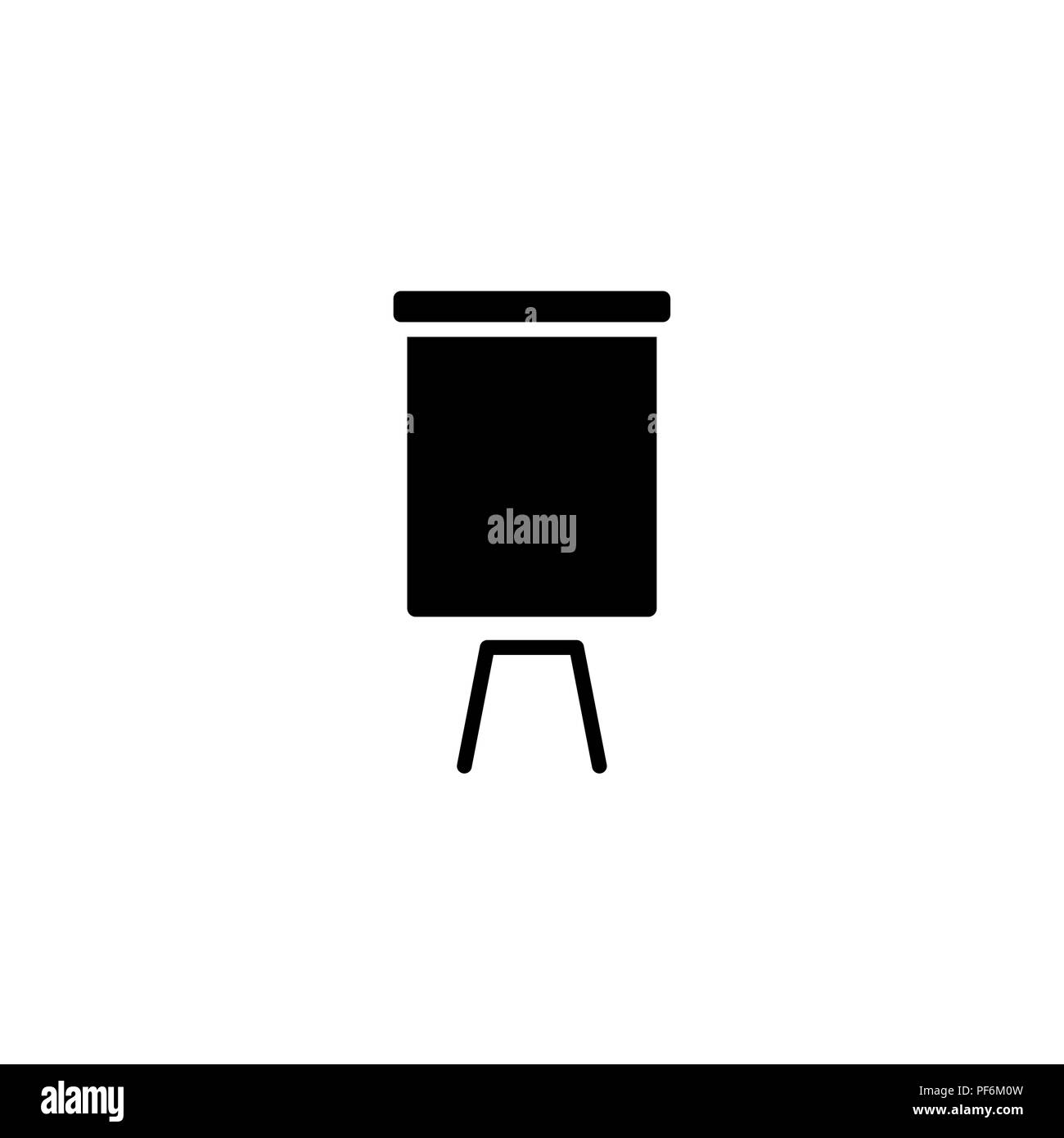 Web line icon. Flipchart, graph black on white background Stock Vector ...