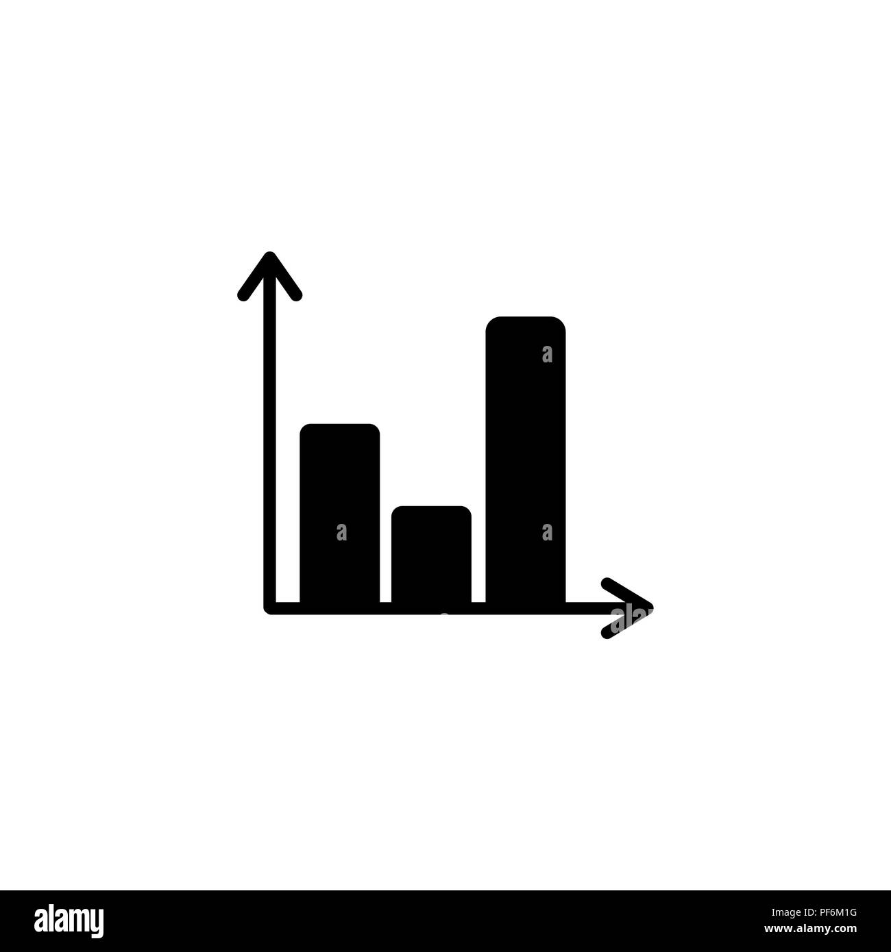 Web line icon. Business graph black on white background Stock Vector ...