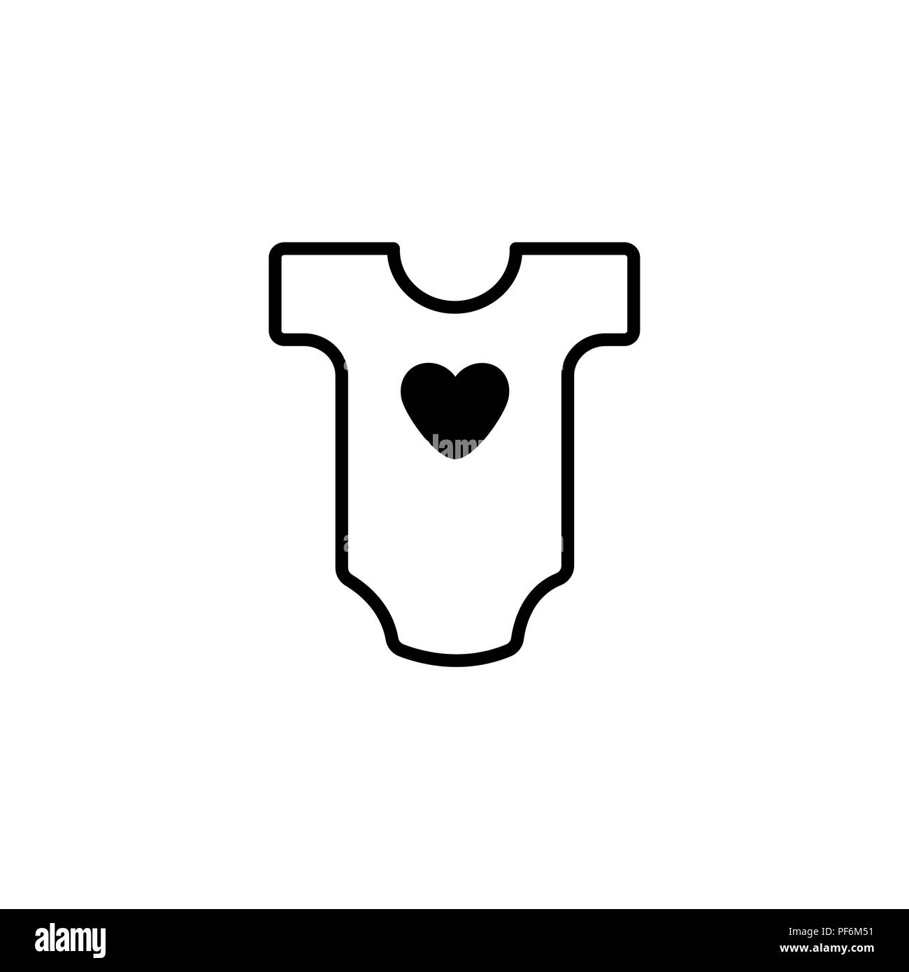 Web line icon. Baby clothes, children's body Stock Vector Image & Art -  Alamy