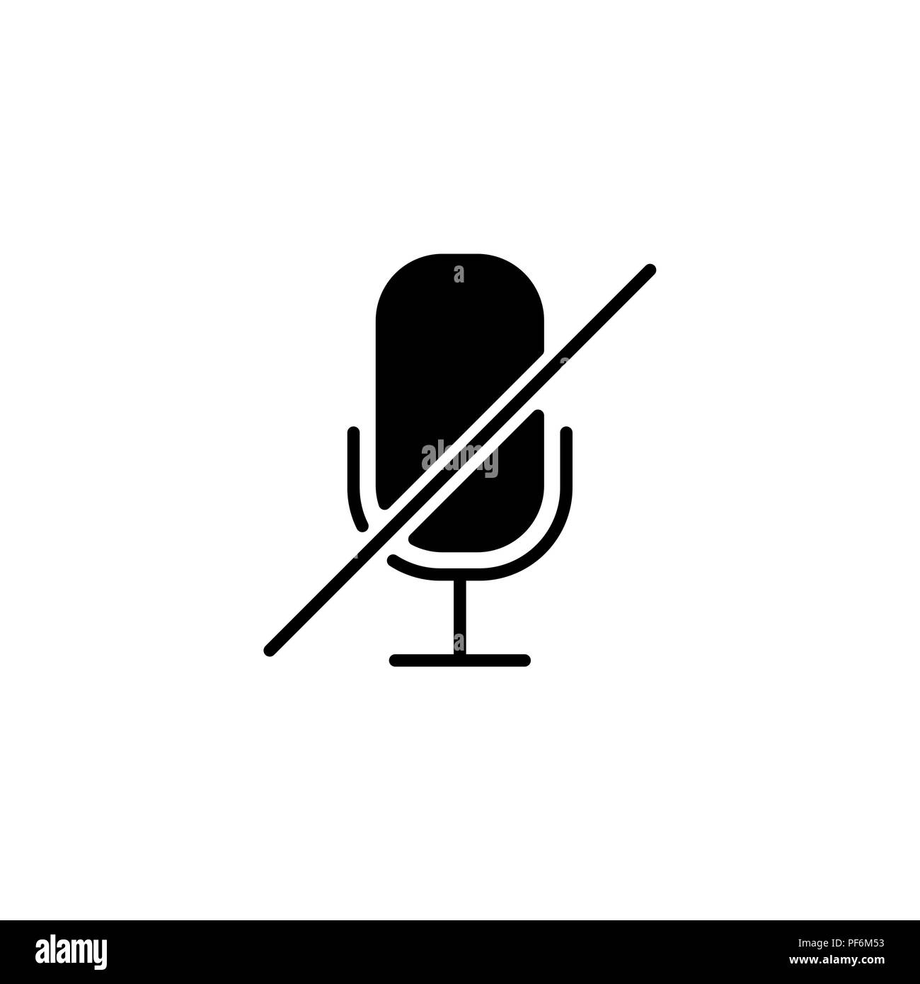 Web icon. Mute. vector illustration black on white background Stock Vector