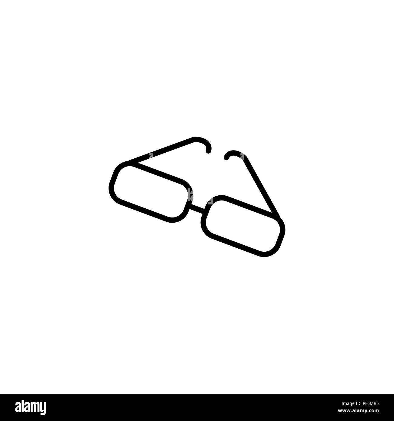 Web lint icon. Glasses black on white background Stock Vector