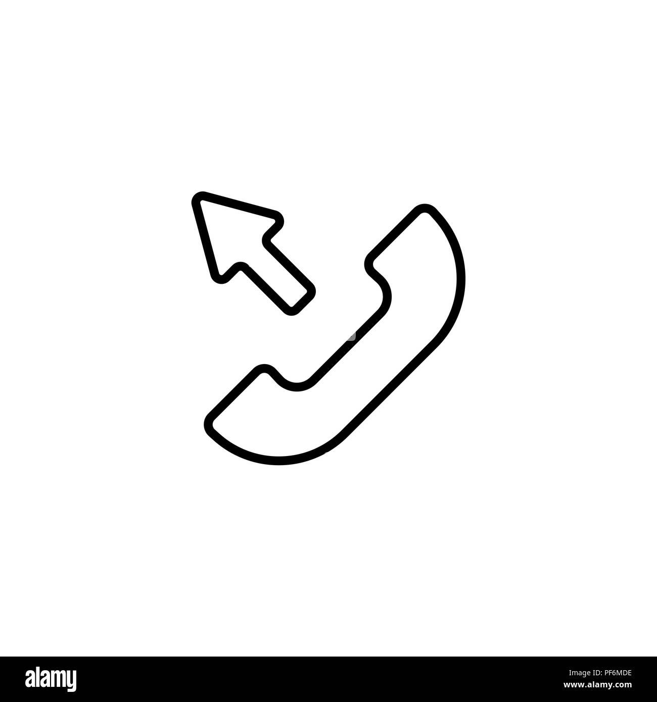 Web icon. Outgoing call black on white background Stock Vector Image ...