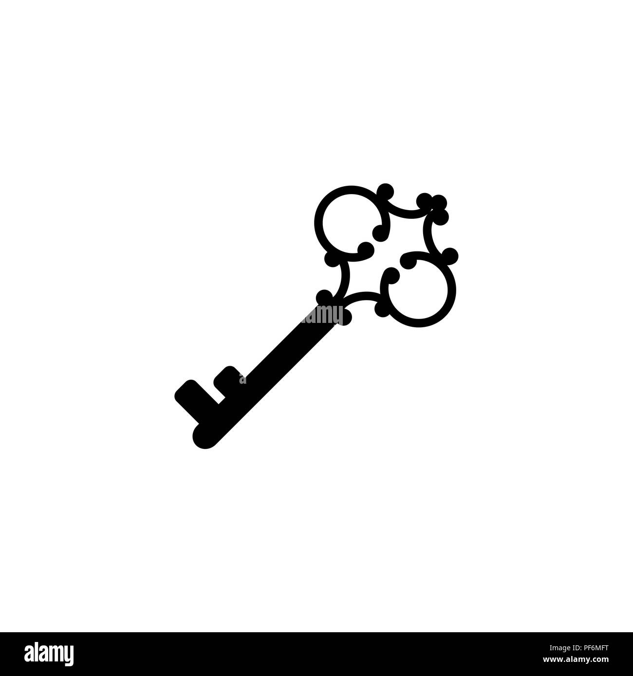 Web icon. Key. vector illustration black on white background Stock ...
