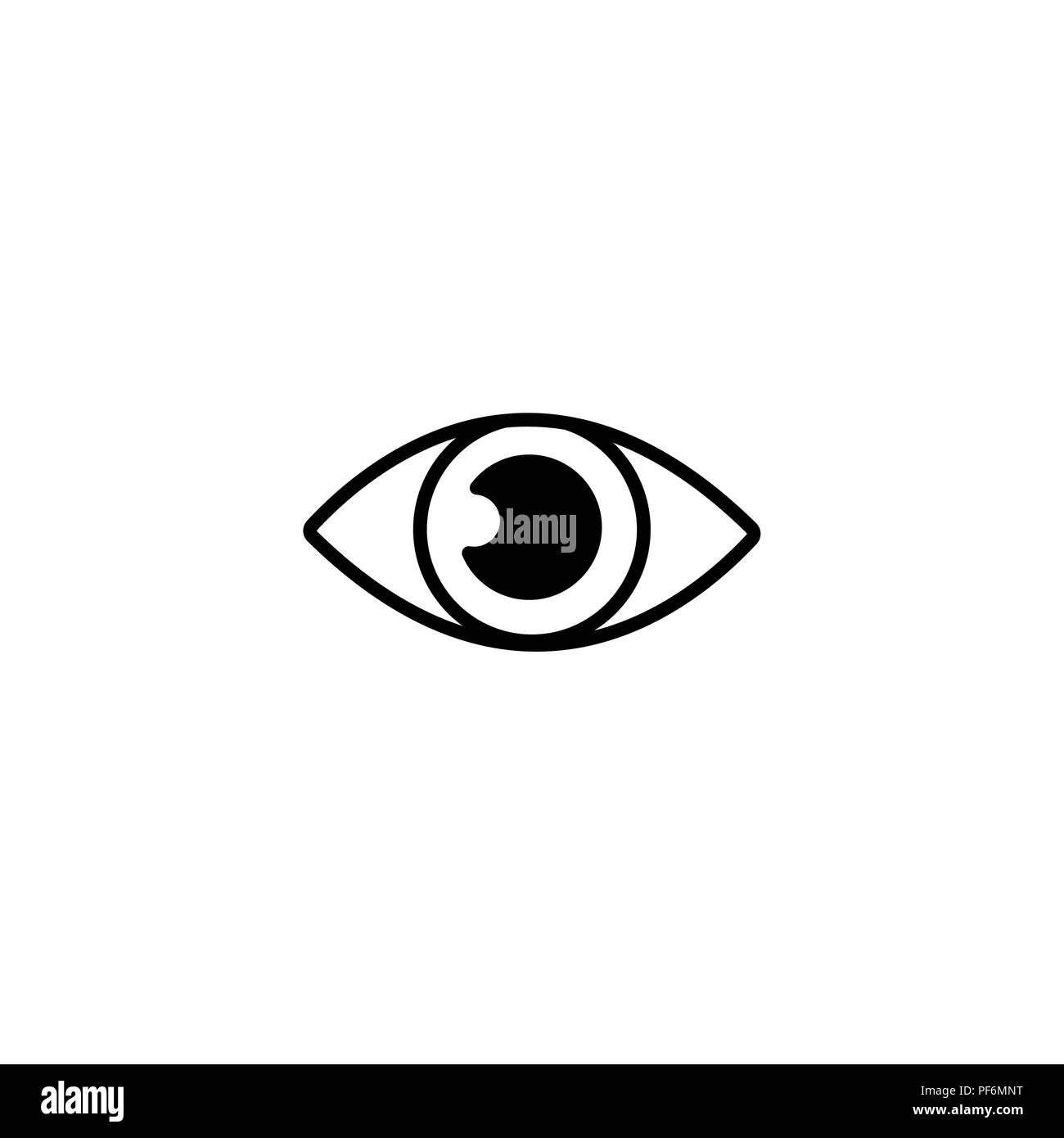 Web icon. Eye. vector illustration black on white background Stock ...