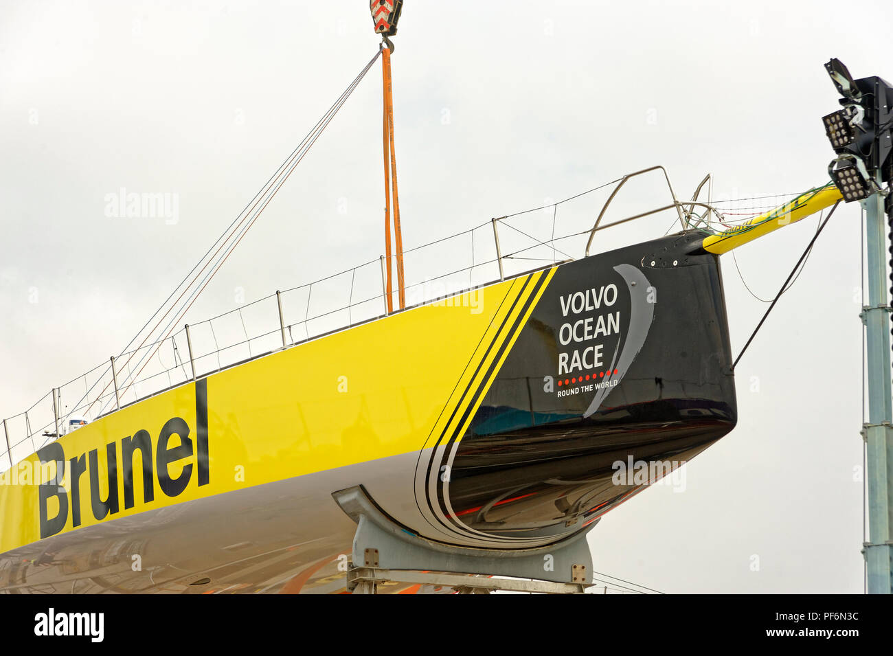 Brunel racing yacht from the Volvo Ocean Race 2018 Stock Photo