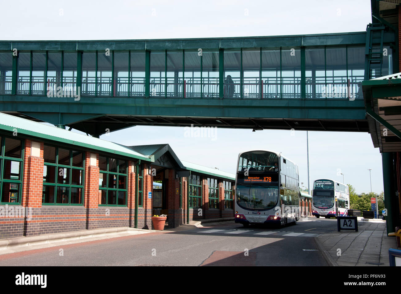 The Sheffield Meadowhall Interchange is the main hub for Sheffield transport,  buses, coaches and rail. Stock Photo