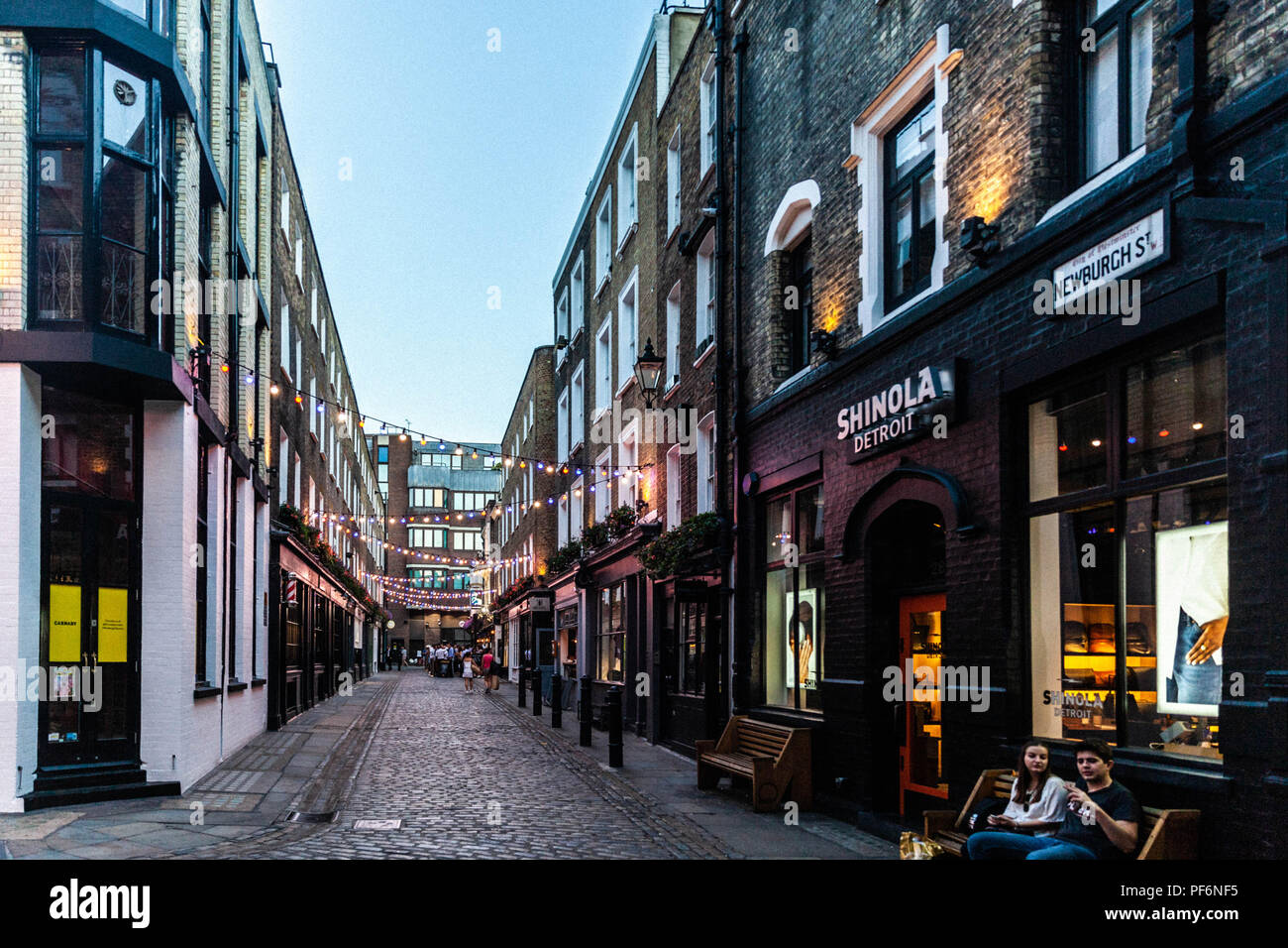 Newburgh Street, Soho, London, England, UK. Stock Photo