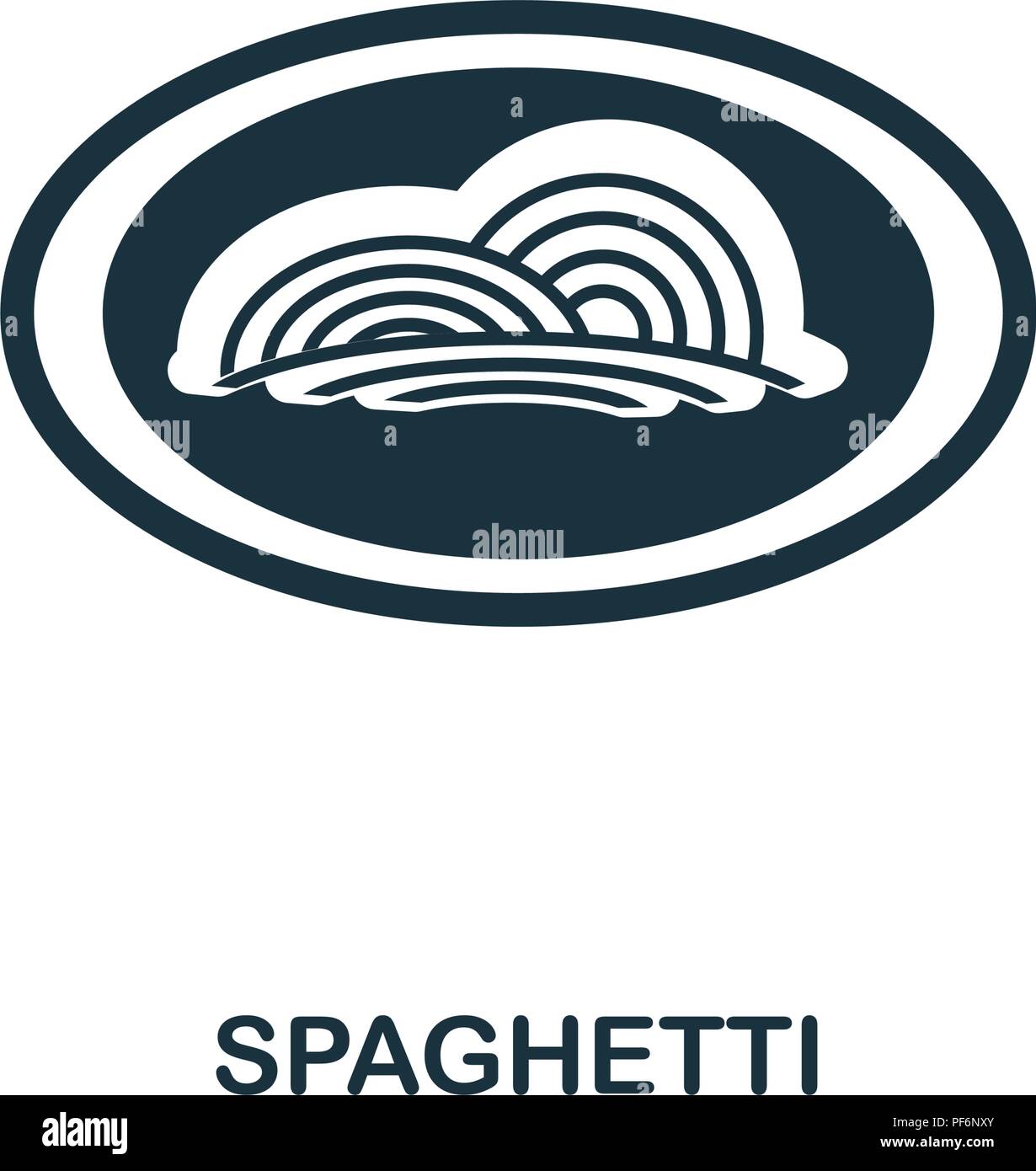 Spaghetti creative icon. Simple element illustration. Spaghetti concept ...