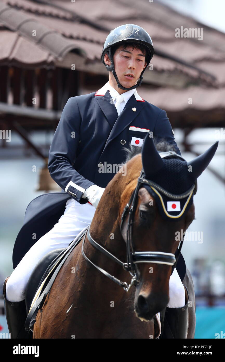 Jakarta, Indonesia. 20th Aug, 2018. Shunsuke Terui (JPN) Equestrian