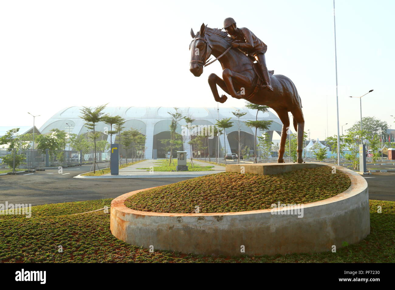 Jakarta, Indonesia. 20th Aug, 2018. General view Equestrian Dressage