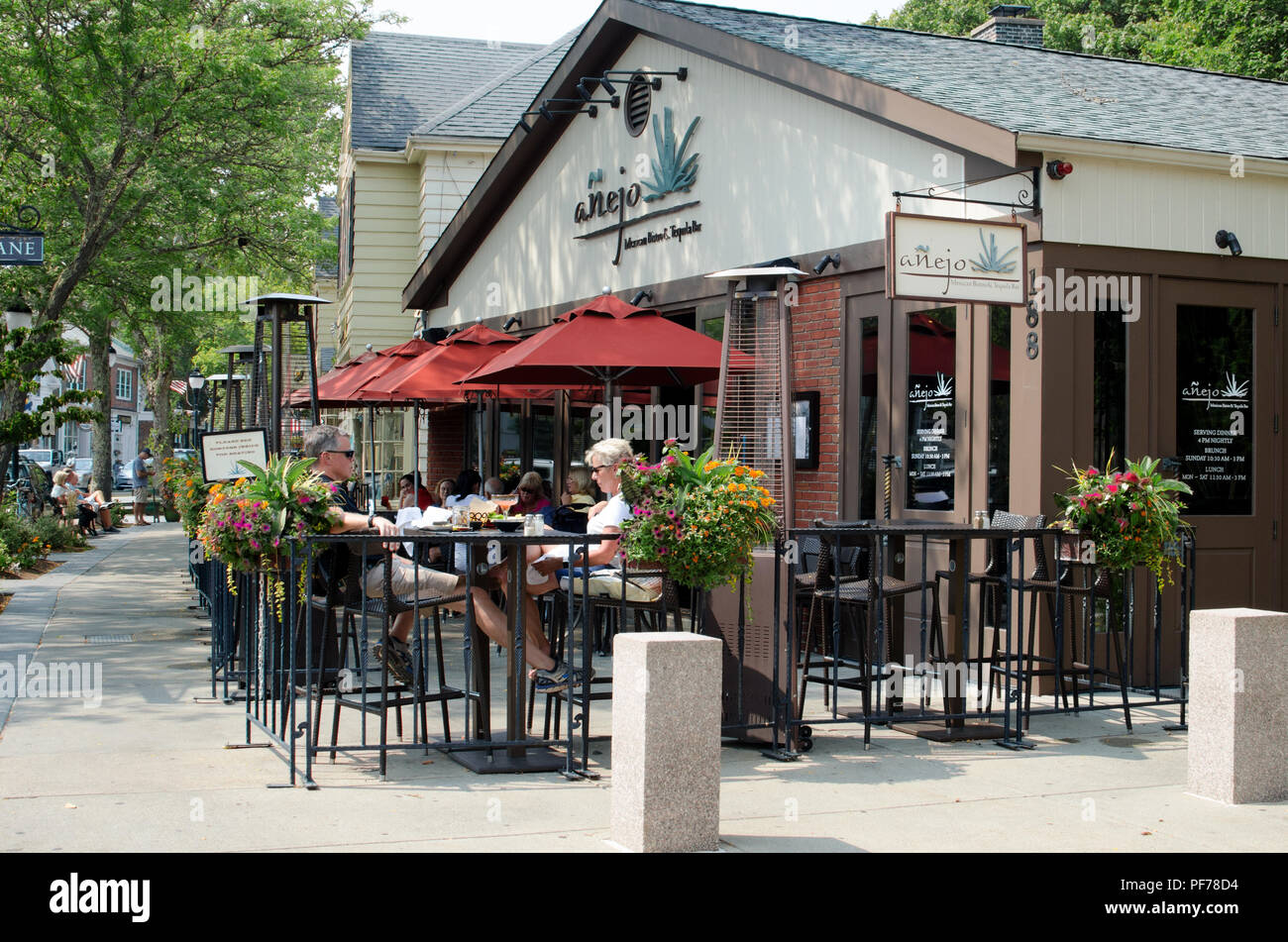Is Anejo In Falmouth Open Christmas Eve 2022 Downtown Falmouth, Cape Cod Massachusetts Usa With People Dining Outdoors  At Anejo Mexican Restaurant And People Walking On Sidewalk Stock Photo -  Alamy
