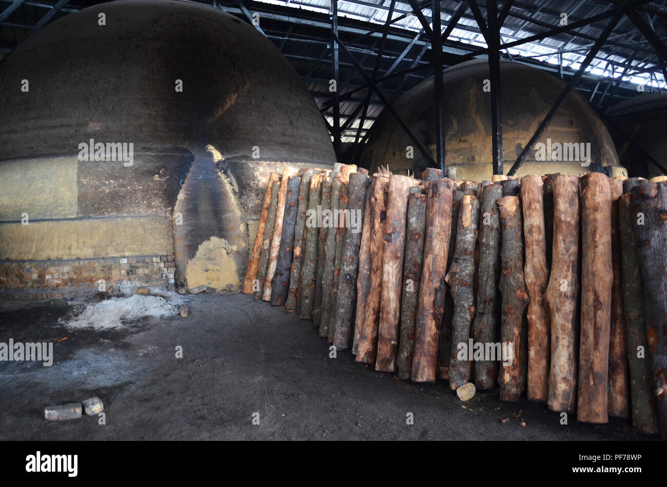 Traditional Charcoal factory, Sepetang, Malaysia Stock Photo Alamy