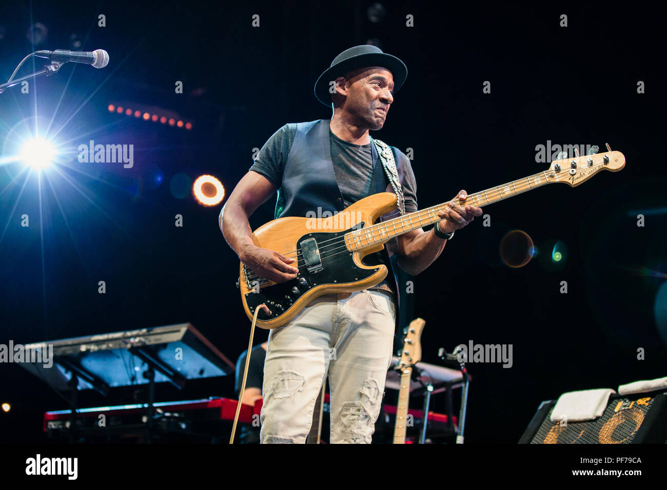 Jazz à Juan Festival 2018 - Day 8 - Performances Featuring: Marcus Miller  Where: Juan-les-Pins, Antibes, France When: 19 Jul 2018 Credit: Marta  Szczesniak/WENN.com Stock Photo - Alamy