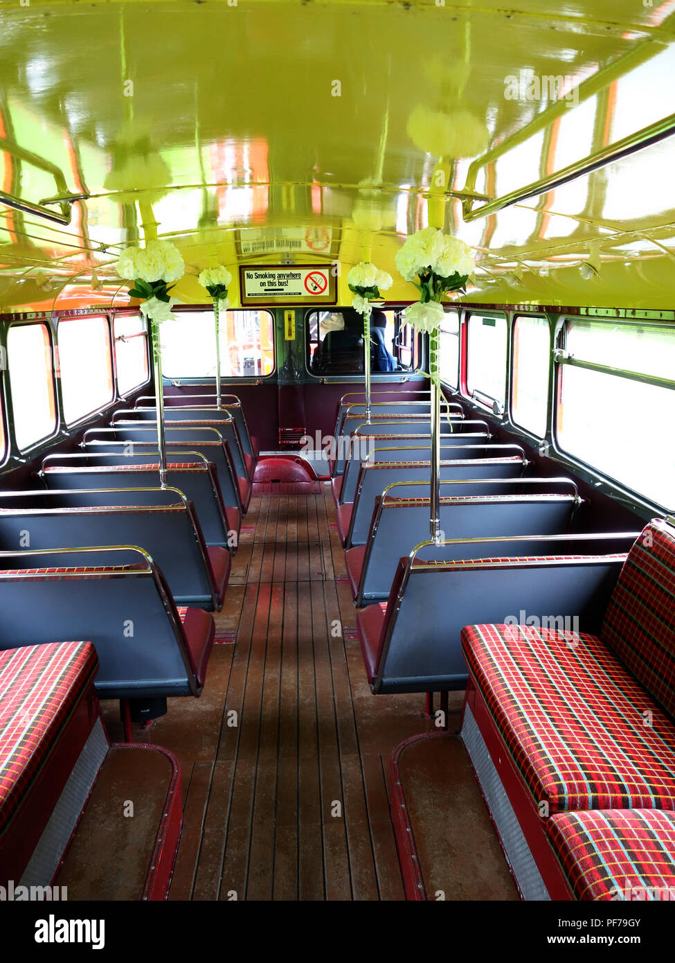 Seating On The London Transport Routemaster Long Bus At A