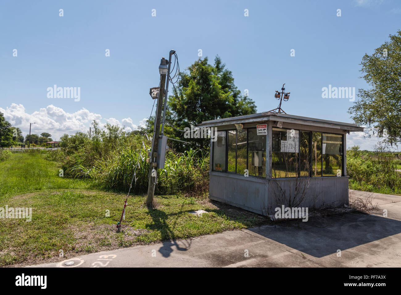 No trespassing Security Cameras in use Stock Photo