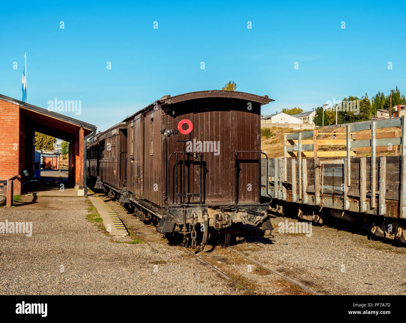 Esquel Train Station, Chubut Province, Patagonia, Argentina Stock Photo