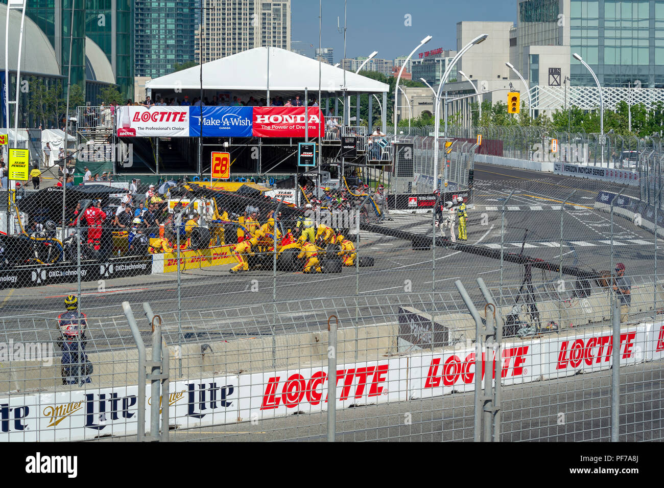 Indy car race day in Toronto Stock Photo