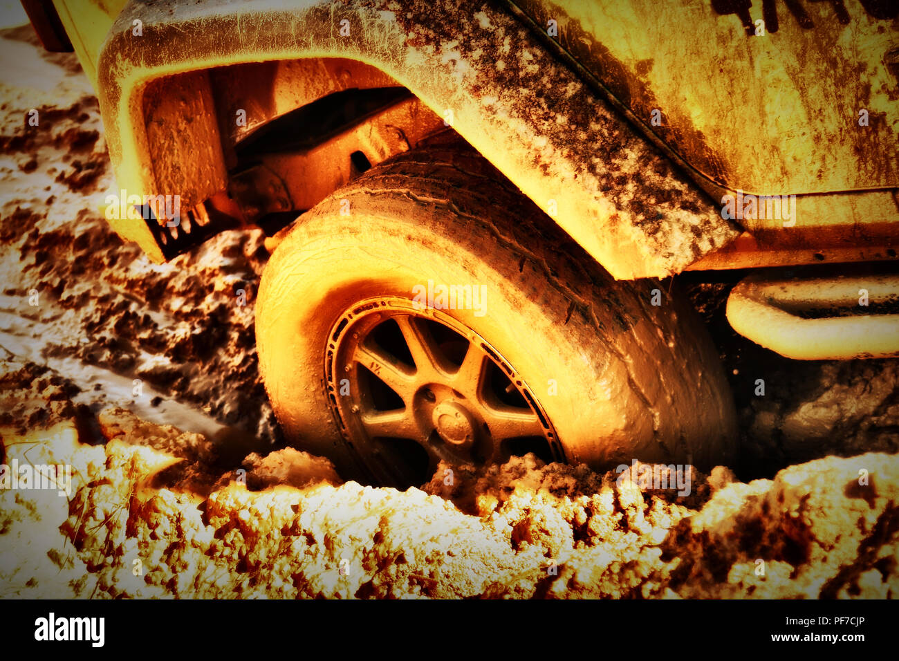 HD Background Image 4x4 OffRoad Wheels Stuck in Mud Stock Photo Alamy