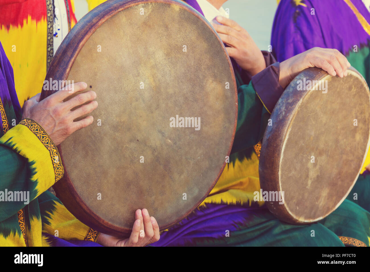 Folk Uzbek percussion musical instrument Doyra Stock Photo - Alamy