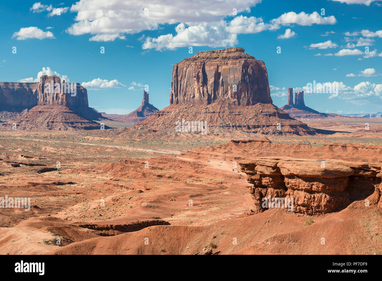 Monument valley at summertime - wild west in Arizona, USA Stock Photo