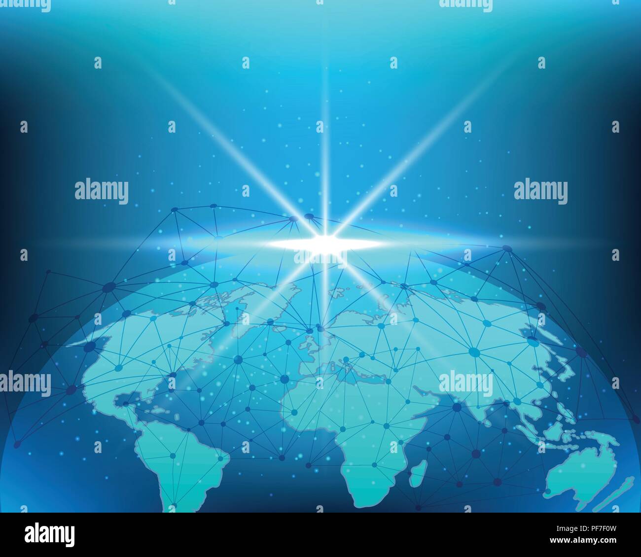 World map cyber internet network connection business zone online.Vector ...