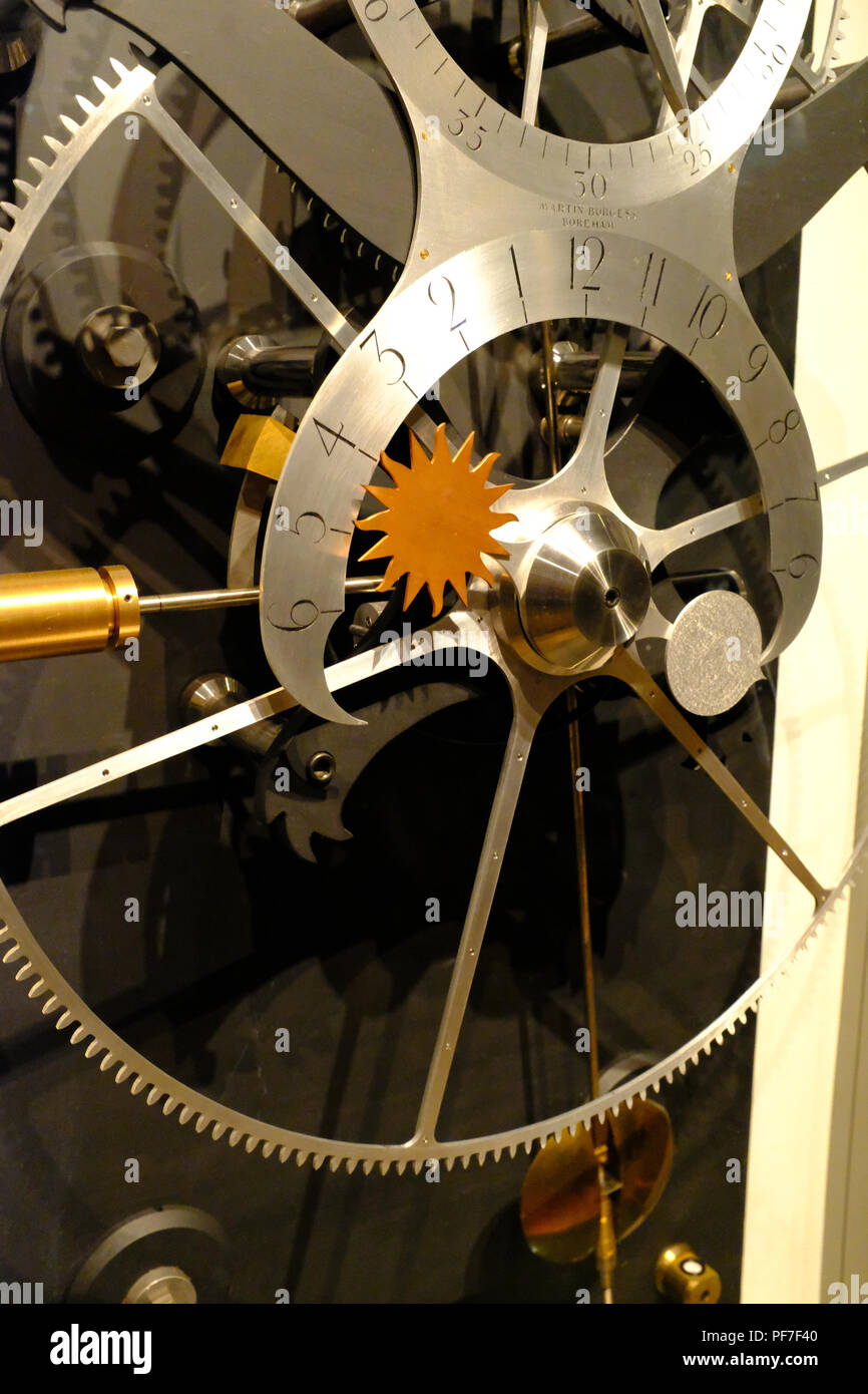 Burgess Clock B 2015 Guinness world record holder for the worlds most accurate mechanical pendulum clock at The Royal Observatory Greenwich London UK Stock Photo