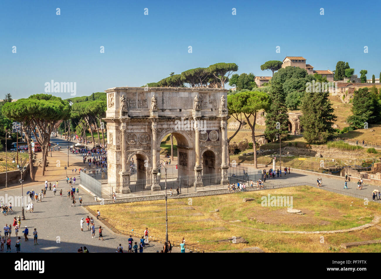 Triumphal arch of Constantine in Rome, Italy Stock Photo