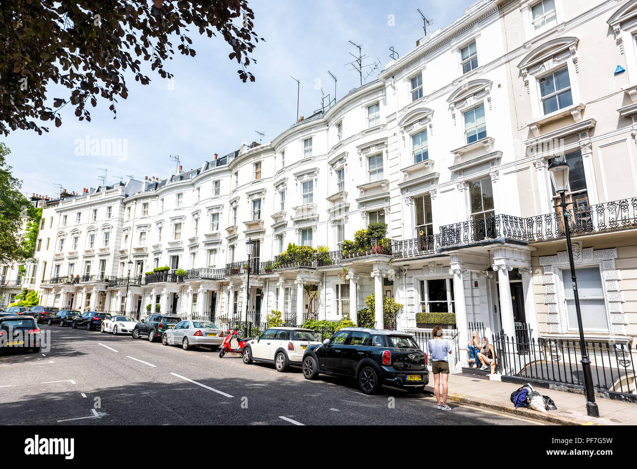 London, UK June 24, 2018 Neighborhood district of Notting Hill