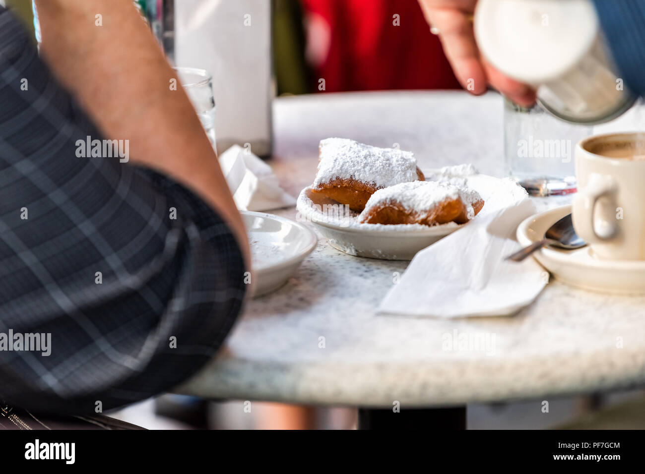 New Orleans, USA Famous cafe restaurant in Louisian old town city with